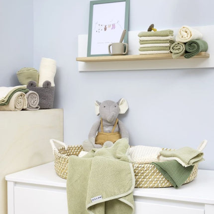 Meyco Hydrofiele Doek Natural/Soft Olive 120Cm 2St - Babywinkel - 4054703508628
