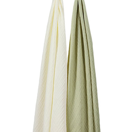 Meyco Hydrofiele Doek Natural/Soft Olive 120Cm 2St - Babywinkel - 4054703508628