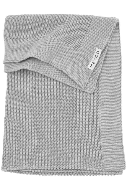 Meyco Ledikantdeken Rib Grey Melange - Meyco - Babywinkel - 4054703530902
