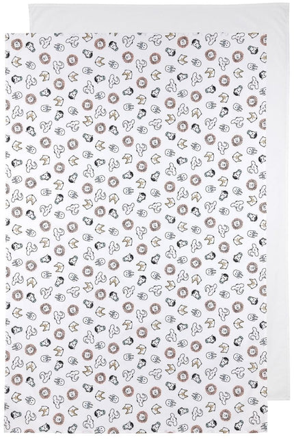 Meyco Ledikantlaken Animal/Uni 2 - Pack White 100X150cm koop je bij Babywinkel