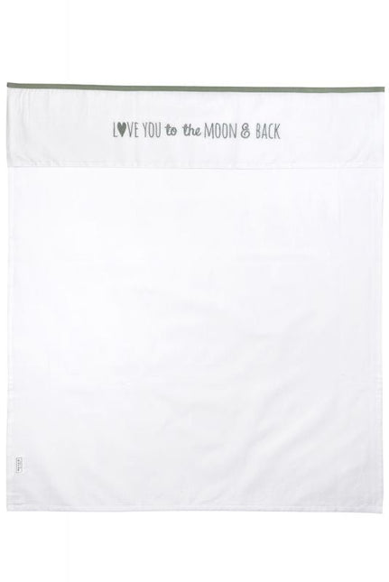 Meyco Ledikantlaken Love You To The Moon & Back Forest Green koop je bij Babywinkel