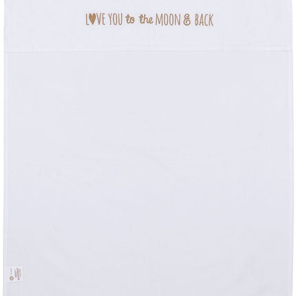 Meyco Ledikantlaken Love You To The Moon & Back Toffee 100X150cm - Meyco - Babywinkel - 4054703842999