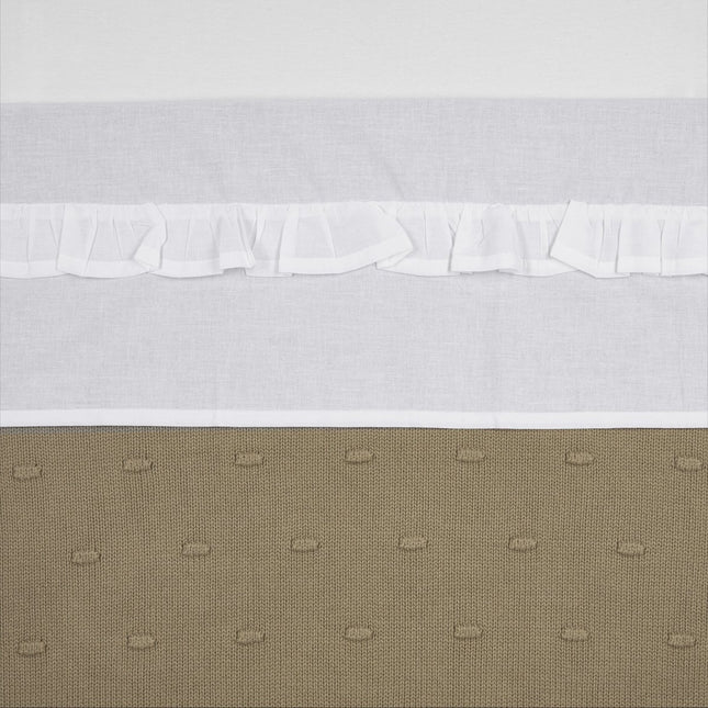 Meyco Ledikantlaken Ruffle White koop je bij Babywinkel