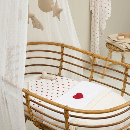 Meyco Ledikantlaken Sweet Heart Red 100X150cm - Meyco - Babywinkel - 4054703625929