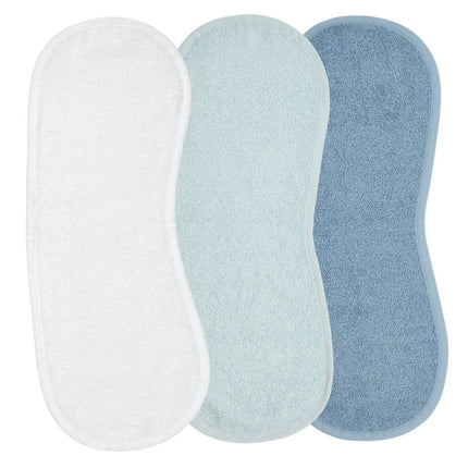 Meyco Monddoekje 3 - Pack White/Light Blue/ Denim 53X20cm - Meyco - Babywinkel - 4054703140200