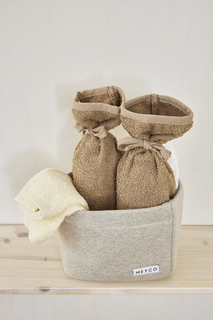 Meyco Monddoekje 6St Basic Badstof Offwwhite/Soft Yellow/Toffee - Meyco - Babywinkel - 4054703616217