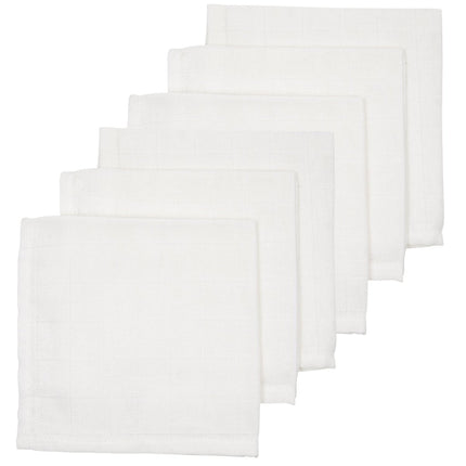 Meyco Monddoekje Hydrofiel White 6St 30X30cm - Meyco - Babywinkel - 4054703454000