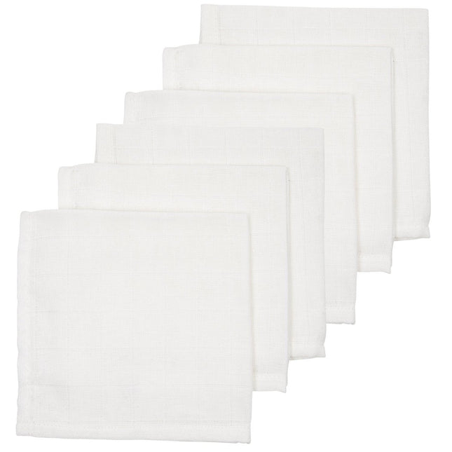 Meyco Monddoekje Hydrofiel White 6St 30X30cm - Meyco - Babywinkel - 4054703454000