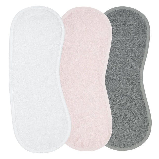 Meyco Monddoekje Schoudermodel 3St Basic Badstof Wit/Lichtroze/Grijs - Meyco - Babywinkel - 4054703114010