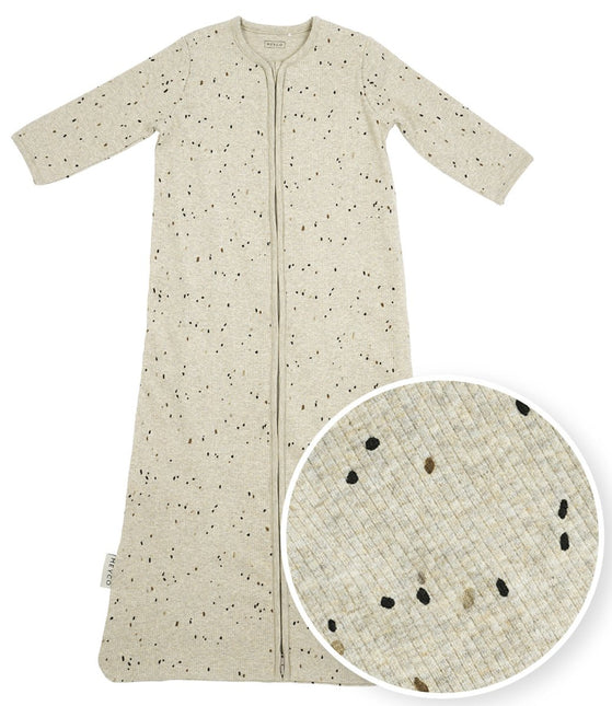 Meyco Slaapzak Baby Rib Mini Spot Sand Melange - Meyco - Babywinkel - 4054703227185