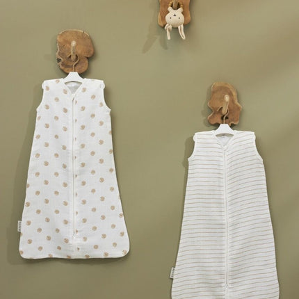 Meyco Slaapzak Baby Stripe Hydrofiel Sand - Meyco - Babywinkel - 4054703194319