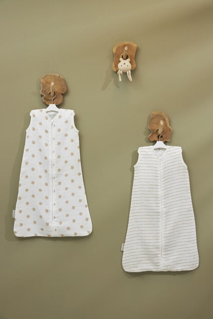 Meyco Slaapzak Baby Stripe Hydrofiel Sand - Meyco - Babywinkel - 4054703194319