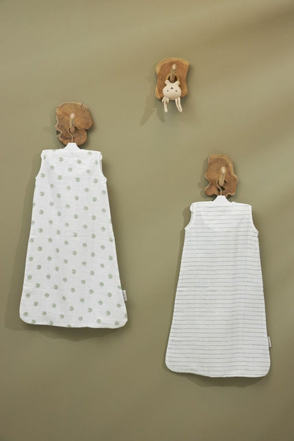 Meyco Slaapzak Baby Stripe Hydrofiel Soft Green - Meyco - Babywinkel - 4054703194418