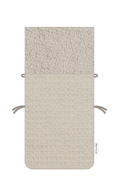 Meyco Voetenzak Wafel Teddy Nature 40X82cm koop je bij Babywinkel