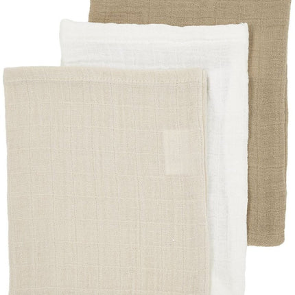 Meyco Washandje 3 - Pack Offwhite/Soft Sand/Taupe 20X17cm - Meyco - Babywinkel - 4054703208115