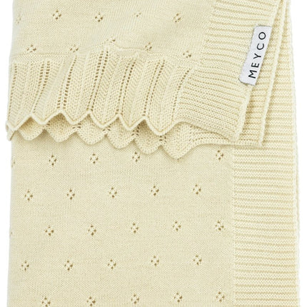Meyco Wiegdeken Ajour Wol Ecru - Meyco - Babywinkel - 4054703330939