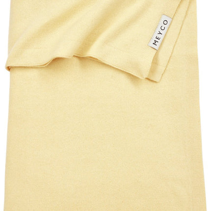 Meyco Wiegdeken Knit Basic Soft Yellow 75X100cm - Meyco - Babywinkel - 4054703273212