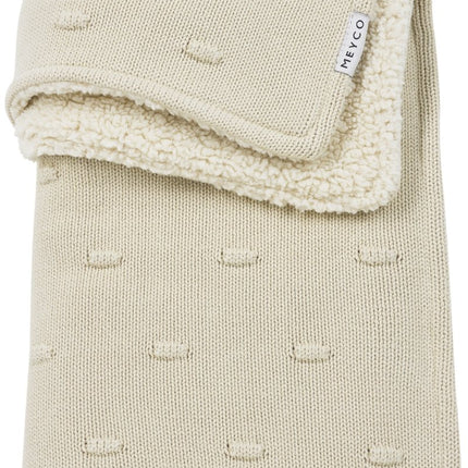 Meyco Wiegdeken Knots Teddy Soft Sand 75X100cm - Meyco - Babywinkel - 4054703166217