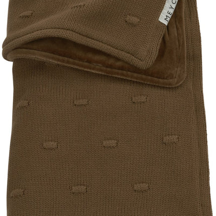 Meyco Wiegdeken Velvet Knots Chocolate - Meyco - Babywinkel - 4054703734560