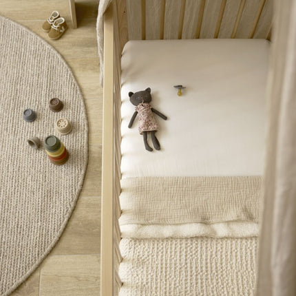 Meyco Wiegdeken Wafel Teddy Nature 75X100cm - Meyco - Babywinkel - 4054703218718