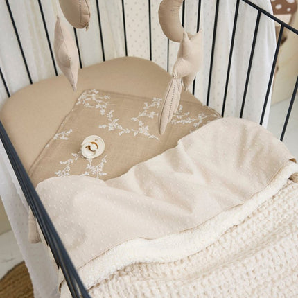 Meyco Wiegdeken Wafel Teddy Nature 75X100cm - Meyco - Babywinkel - 4054703218718