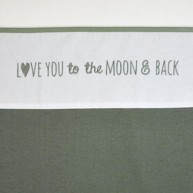 Meyco Wieglaken Love You To The Moon & Back Forest Green koop je bij Babywinkel