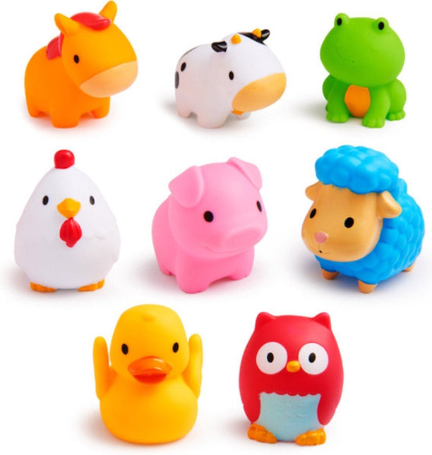 Munchkin Badspeelgoed Waterspuidende Boerderij Dieren 8St - Munchkin - Babywinkel - 5019090119665