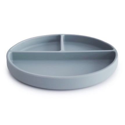 Mushie Baby Bordje Silicone Powder Blue - Mushie - Babywinkel - 810052464275