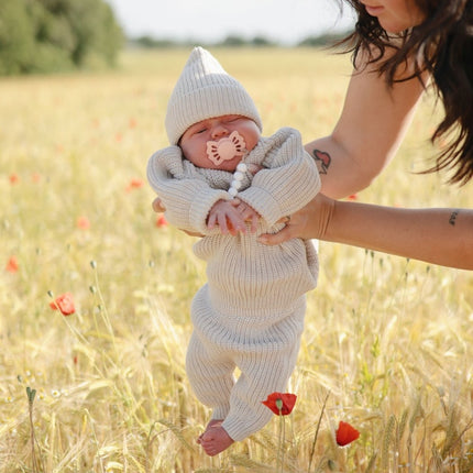 Mushie Baby Broekje Chunky Knit Beige - Mushie - Babywinkel - 810052468471