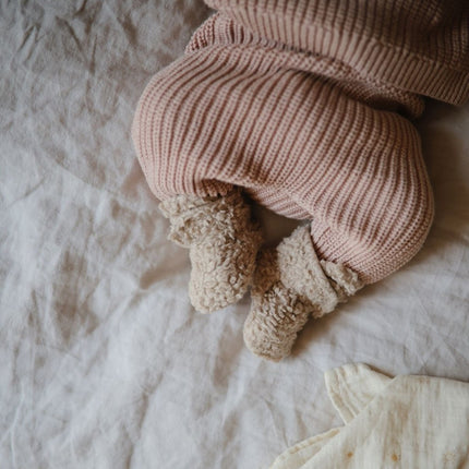 Mushie Baby Broekje Chunky Knit Blush - Mushie - Babywinkel - 810052468655