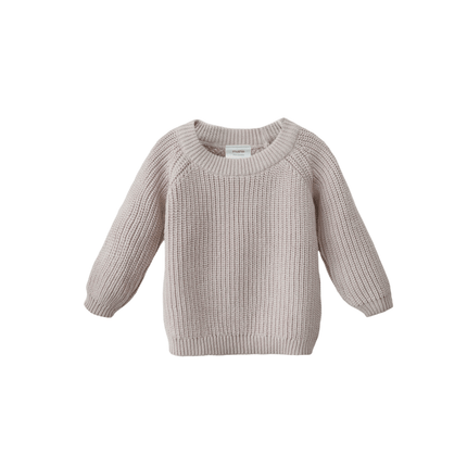 Mushie Baby Sweater Chunky Knit Beige - Mushie - Babywinkel - 810052468501
