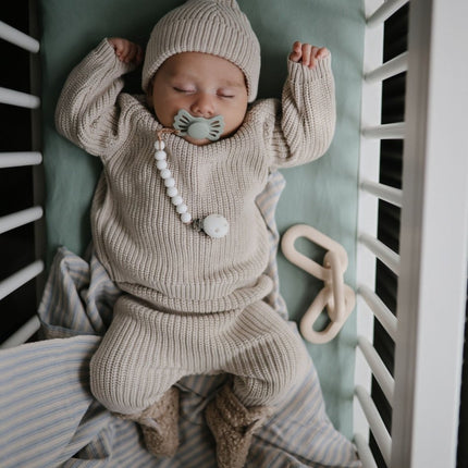 Mushie Babymutsje Chunky Knit Beige - Mushie - Babywinkel - 810052468440