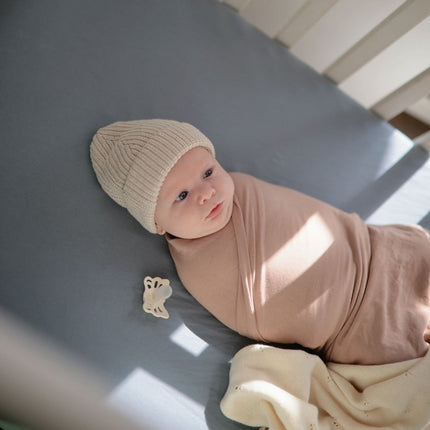Mushie Babymutsje Chunky Knit Beige - Mushie - Babywinkel - 810052468440