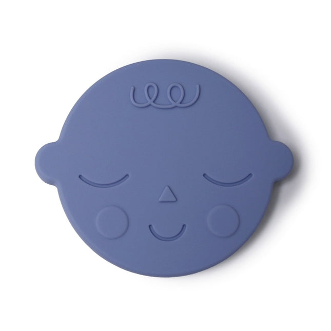 Mushie Bijtring Gezichtje Blueberry - Mushie - Babywinkel - 810052461861