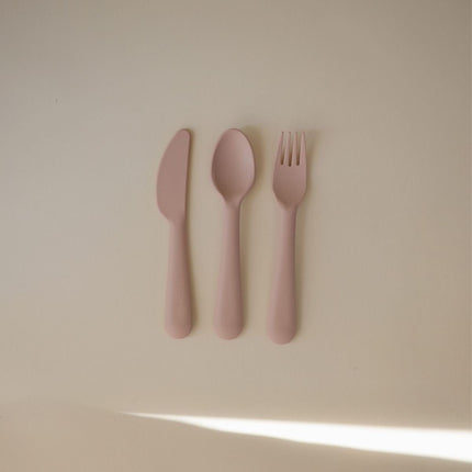 MUSHIE - CUTLERY SET - Blush - Mushie - Babywinkel - 840355800586