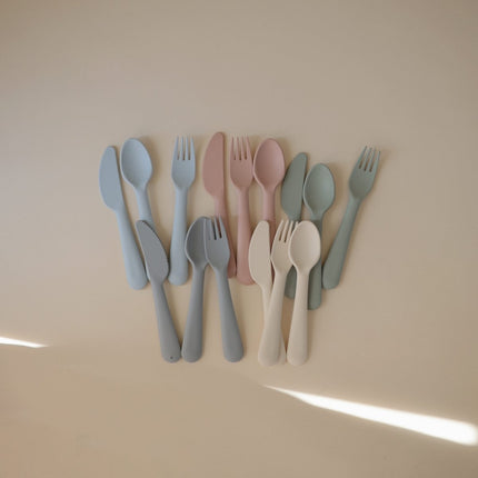 MUSHIE - CUTLERY SET - Blush - Mushie - Babywinkel - 840355800586