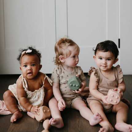 Mushie Educatief Speelgoed Dobbelstenen Dried Thyme/ Naturel 2st - Mushie - Babywinkel - 810052467399