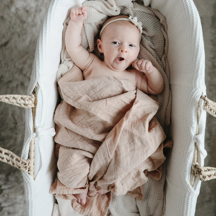 Mushie Hydrofiele Doek Blush XL - Mushie - Babywinkel - 810052460116
