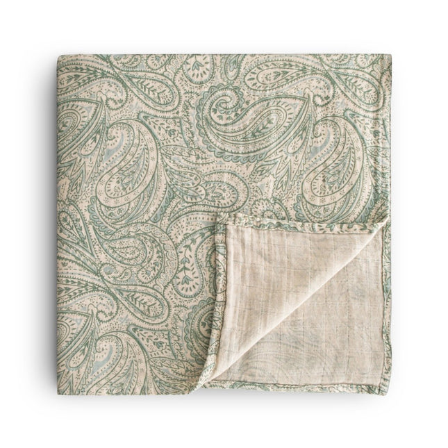 Mushie Inbakerdoek Green Paisley - Mushie - Babywinkel - 810052469430