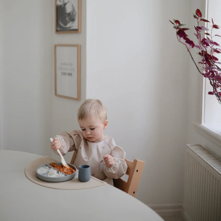 Mushie Slabbetje Lange Mouwen Pastel Blooms - Mushie - Babywinkel - 840355800944