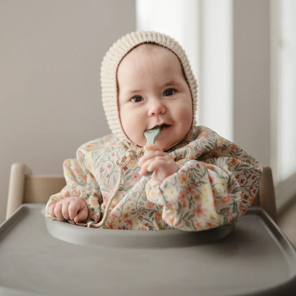 Mushie Slabbetje Lange Mouwen Pastel Blooms - Mushie - Babywinkel - 840355800944
