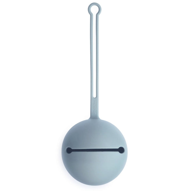 Mushie Speenhouder Silicone Powder Blue - Mushie - Babywinkel - 810052464411
