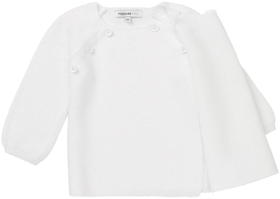 Noppies Baby Vestje Pino White koop je bij Babywinkel
