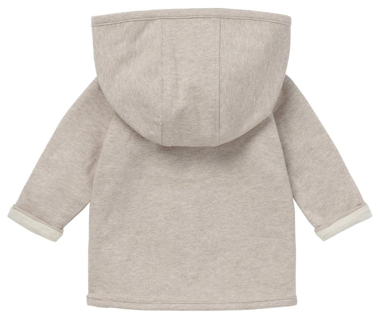 Noppies Baby Vestje Rev Bonny Taupe Melange Tweezijdig koop je bij Babywinkel
