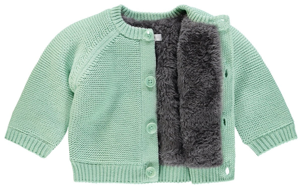 Noppies Baby Vestje Teddy Voering Grey Mint koop je bij Babywinkel