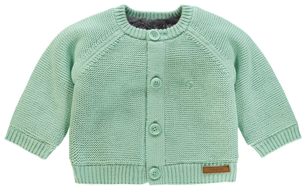 Noppies Baby Vestje Teddy Voering Grey Mint koop je bij Babywinkel