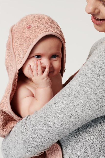 Noppies Badcape Baby Draagbaar Clover Badstof Misty Rose - Noppies - Babywinkel - 8719788634612