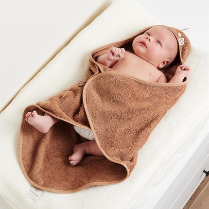 Noppies Badcape Baby Pasgeboren Clover Badstof Indian Tan - Noppies - Babywinkel - 8719788634636