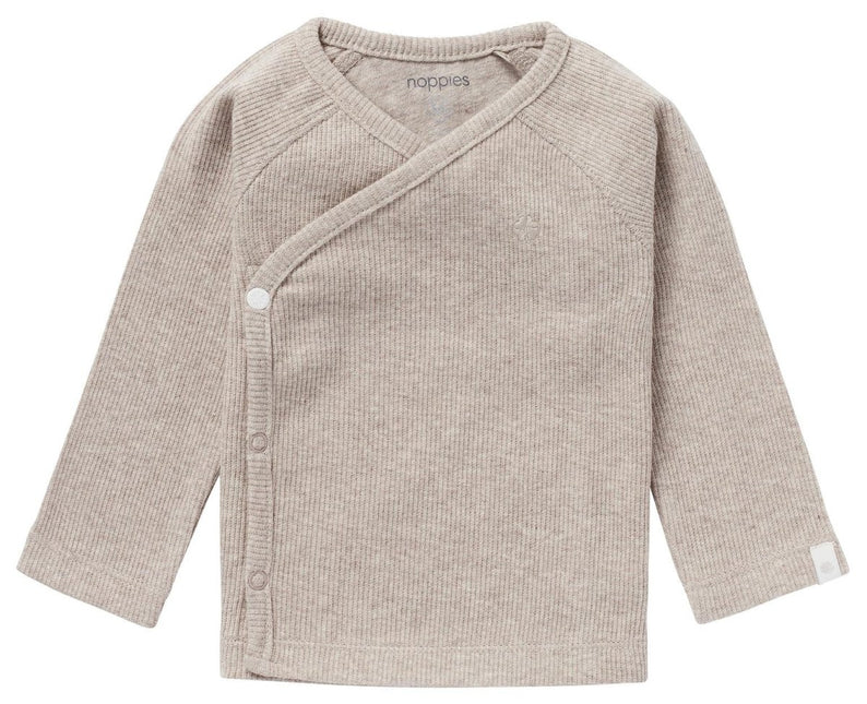 Noppies Overslag Shirt Baby Nanyuki Taupe Melange koop je bij Babywinkel