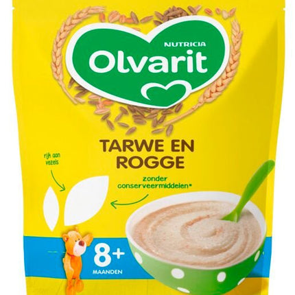 Olvarit Babyvoeding 8+ Maanden Tarwe En Rogge 200 Gram koop je bij Babywinkel